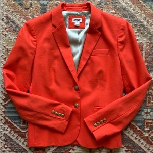JCrew Factory orange schoolboy blazer size 2